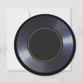 Retro Vinyl Record Black Weddenschap Opslaan Datum Kaart (Achterkant)