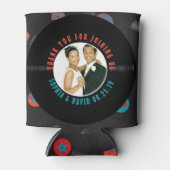 Retro Vinyl Record bruiloft Favor Foto bedankt Blikjeskoeler (Voorkant)