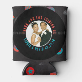 Retro Vinyl Record bruiloft Favor Foto bedankt Blikjeskoeler