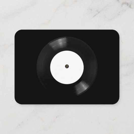 Retro Vinyl Record Bruiloft Hotel Accommodatie Informatiekaartje (Achterkant)