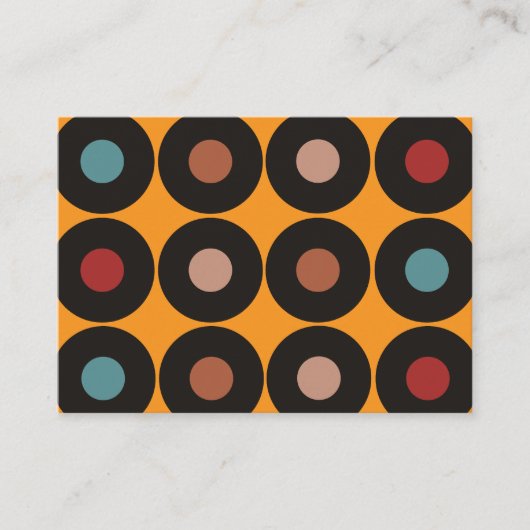 Retro  Vinyl Record DJ Deejay Musician Visitekaartje (Voorkant)