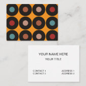 Retro  Vinyl Record DJ Deejay Musician Visitekaartje (Voorkant / Achterkant)