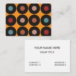 Retro  Vinyl Record DJ Deejay Musician Visitekaartje