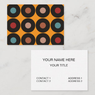 Retro  Vinyl Record DJ Deejay Musician Visitekaartje