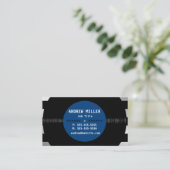 Retro Vinyl Record DJ Muzikant Artiest Visitekaartje (Staand voorkant)