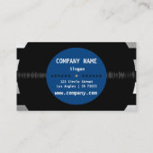 Retro Vinyl Record DJ Muzikant Artiest Visitekaartje (Achterkant)