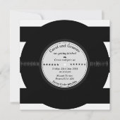 Retro Vinyl Record Elegant Chic Wedding Kaart (Voorkant)