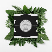 Retro Vinyl Record Elegant Chic Wedding Kaart