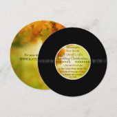 Retro Vinyl Record Fall Wedding Invites Kaart (Voorkant / Achterkant)