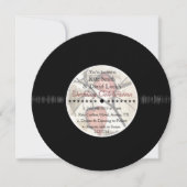 Retro Vinyl Record Fall Wedding Invites Kaart (Voorkant)