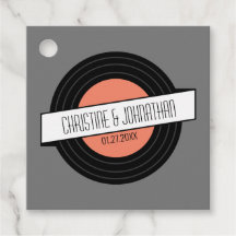 Retro Vinyl Record Favor Tags