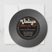 Retro Vinyl Record Foto Verjaardag Kaart (Voorkant)