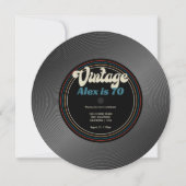 Retro Vinyl Record Foto Verjaardag Kaart (Voorkant)