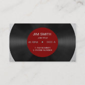 Retro Vinyl Record Generieke Business Card Templat Visitekaartje (Voorkant)