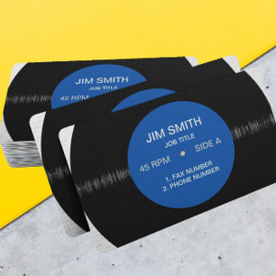 Retro Vinyl Record Generieke Business Card Templat Visitekaartje