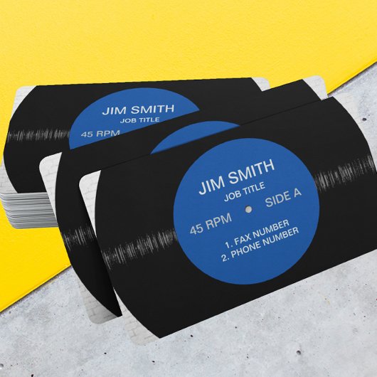 Retro Vinyl Record Generieke Business Card Templat Visitekaartje