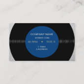Retro Vinyl Record Generieke Business Card Templat Visitekaartje (Achterkant)