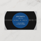 Retro Vinyl Record Generieke Business Card Templat Visitekaartje (Voorkant)