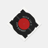  Retro Vinyl Record Gepersonaliseerde Partij Servet (Hoek)