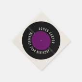  Retro Vinyl Record Gepersonaliseerde Partij Servet (Hoek)