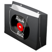 Retro Vinyl Record Gift Bag Groot Cadeauzakje (Voorkant Gekanteld)