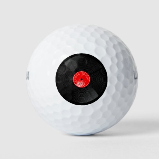 Retro Vinyl Record Groove Golfballen (Voorkant)