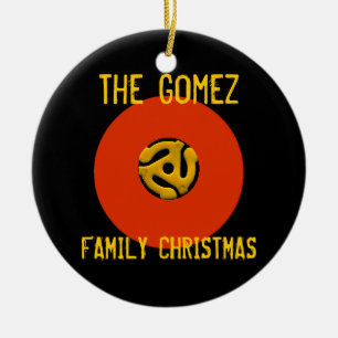 Retro Vinyl Record kerstversiering Keramisch Ornament
