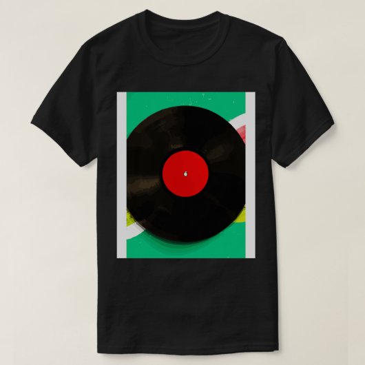 Retro Vinyl Record Kleurrijk 1 T-shirt (Design voorkant)