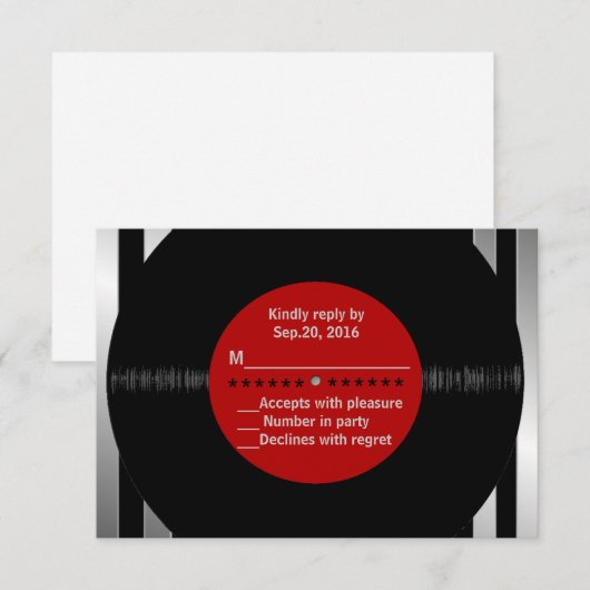 Retro Vinyl Record l Modern RSVP (Voorkant / Achterkant)