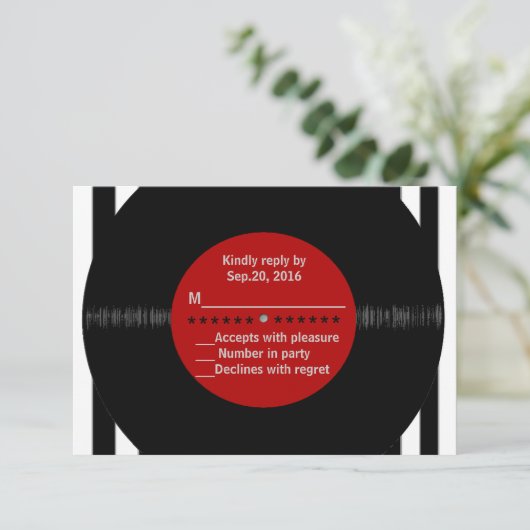 Retro Vinyl Record l Modern RSVP (Staand voorkant)