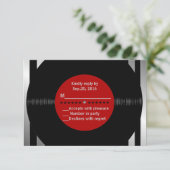 Retro Vinyl Record l Modern RSVP Kaartje (Staand voorkant)