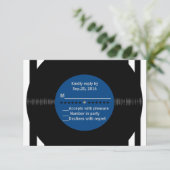 Retro Vinyl Record l Modern RSVP Kaartje (Staand voorkant)