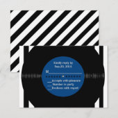 Retro Vinyl Record l Modern RSVP Kaartje (Voorkant / Achterkant)