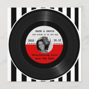 Retro Vinyl Record l Modern Save-the-Date Save The Date