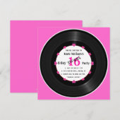 Retro Vinyl Record l Modern Sweet 16 B-dag Kaart (Voorkant / Achterkant)