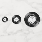 Retro Vinyl Record Minimalistische Tafel Decor Wed Confetti (Achterkanten)