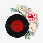 Retro Vinyl Record Moderne bruiloft uitnodigingen<br><div class="desc">Een nieuwe en andere manier om je huwelijksuitnodigingen te sturen! Een ontwerp dat indruk zal maken op je familie en gasten met zijn unieke één-van-een-soort karakter:) voor een modern koppel. Al standaardtekst kan volledig met uw eigen formuleringen worden aangepast, en u kunt de doopvonten, de grootte, en de kleuren van...</div>