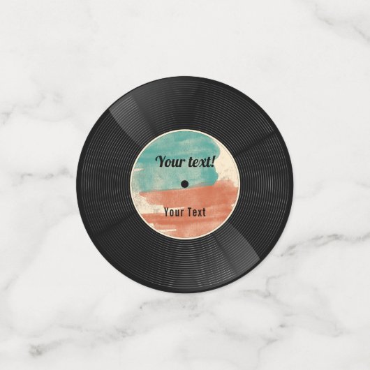 Retro Vinyl Record Music Album Confetti (Kleine voorkant)