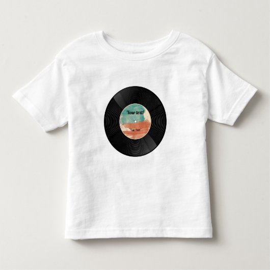 Retro Vinyl Record Music Album Kinder Shirts (Voorkant)