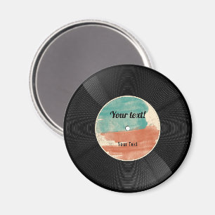 Retro Vinyl Record Music Album Magneet