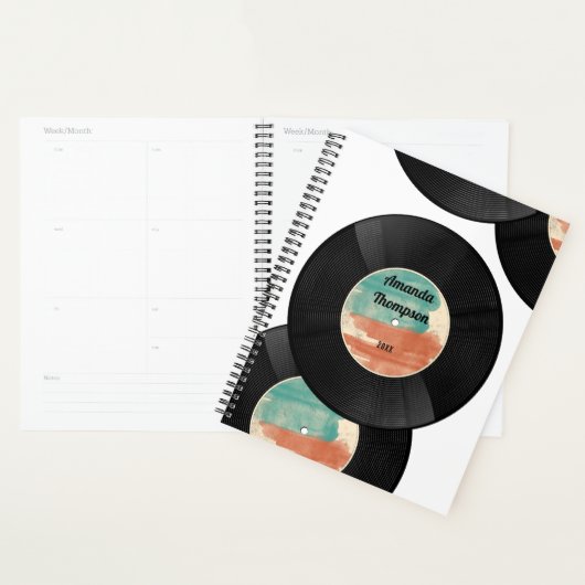 Retro Vinyl Record Music Album Planner (Display)