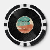 Retro Vinyl Record Music Album Poker Chips (Voorkant)