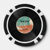 Retro Vinyl Record Music Album Poker Chips (Achterkant)