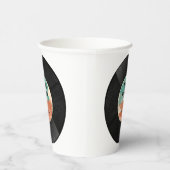 Retro Vinyl Record Music Birthday Party Papieren Bekers (Rechts)