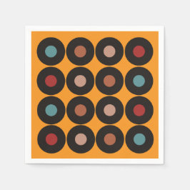 Retro Vinyl Record Music Birthday Party Servet