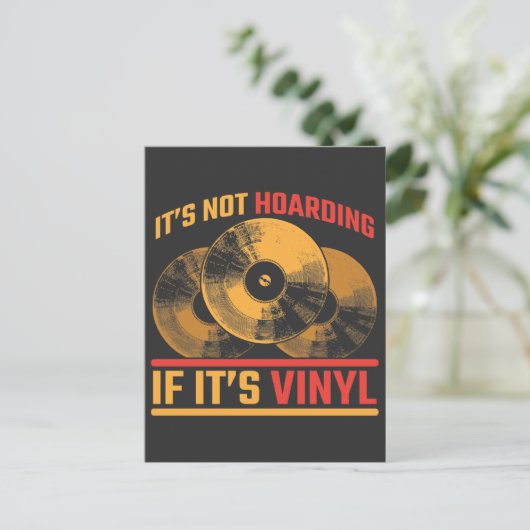 Retro Vinyl Record Music Electro turntable DJ Briefkaart (Staand voorkant)