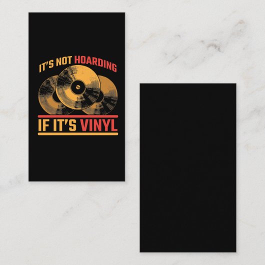 Retro Vinyl Record Music Electro turntable DJ Visitekaartje (Voorkant / Achterkant)