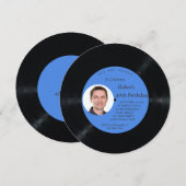 Retro Vinyl Record Music Man 40 Foto Birthday Kaart (Voorkant / Achterkant)