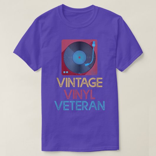 Retro Vinyl Record Music Turntable Techno Dj T-shirt (Design voorkant)