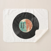 Retro Vinyl Record muziek Baby Birth Record statat Sherpa Deken (Voorkant (horizontaal))